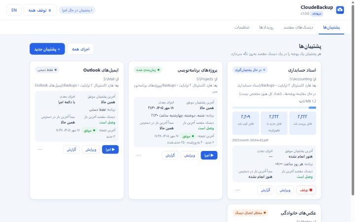 پشتیبان گیر Cloudebackup