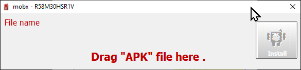 نصب برنامه با کشیدن و رها کردن فایل APK